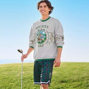 NWT Disney Mickey Mouse Plaid Golf Shorts for Adults Size S